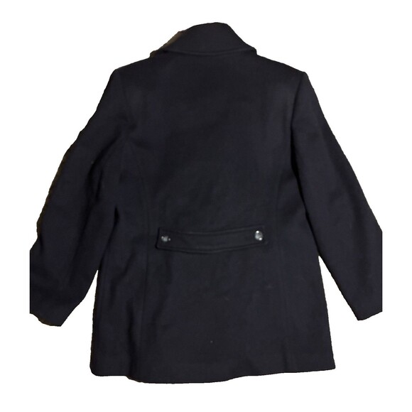 NWOT Pendleton 100% Navy Wool Womens Double Breasted Trench Coat Jacket 12 - Picture 2 of 7
